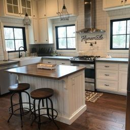 15 Chic Farmhouse Kitchen Design And Decorating Ideas For for Kitchen Art Ideas