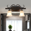 2/3/4 Lights Textured Glass Vanity Light Fixture Traditional pertaining to 4 Light Bathroom Fixture