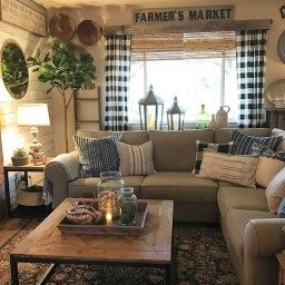 44 Simple Rustic Farmhouse Living Room Decor Ideas | Modern pertaining to Balboa Mist Living Room