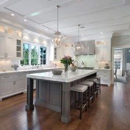 46 Luxury White Kitchen Design Ideas To Get Elegant Look intended for Grey Kitchen Cabinets Ideas