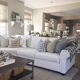 46 Popular Living Room Decor Ideas With Farmhouse Style with Apartment Living Room Decorating Ideas