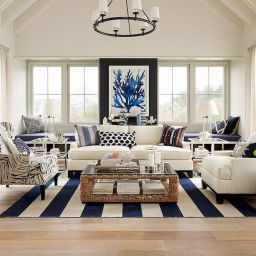 70 Cool And Clean Coastal Living Room Decorating Ideas within Beach Cottage Living Room