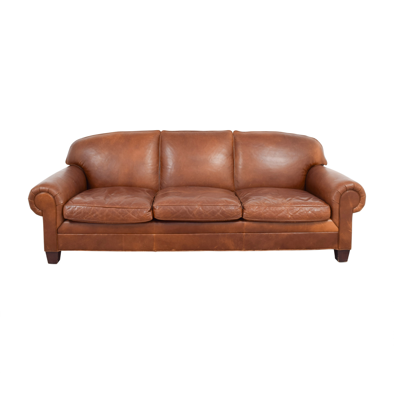 90% Off - Ralph Lauren Home Ralph Lauren Burnt Orange Leather Sofa / Sofas inside Ralph Lauren Furniture Sale