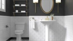 99+ Luxury Black And White Bathroom Ideas (With Images throughout White And Gold Bathroom Ideas