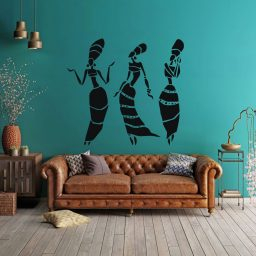 African Women Vinyl Wall Decals Vinyl Decor Wall Decal regarding African Themed Living Room Decor