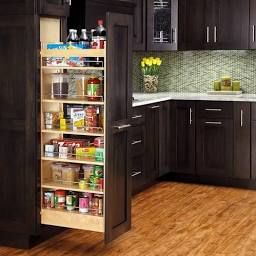 Beside Fridge Lid Storage - Google Search | Kitchen Remodel with Clever Storage Ideas For Small Kitchens
