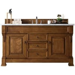Brookfield Country Oak 60&quot; Single Vanity Cabinet (With pertaining to Solid Wood Bathroom Vanities Without Tops