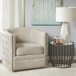 Capstone Swivel Chair, Cream throughout Swivel Armchairs For Living Room