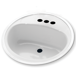 Chadwell Supply. 18&quot; Round Lavatory Sink Porcelain On Steel inside Bathroom Sink Drain Size