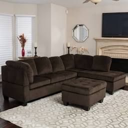 Christopher Knight Home Canterbury 3-Piece Fabric Sectional in 3 Piece Leather Living Room Set