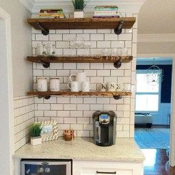 Cool Modern Farmhouse Kitchen Backsplash Ideas 21 | Floating regarding