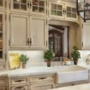 Creamwhite Cabinets Design, Pictures, Remodel, Decor And inside Kitchen Cabinet Handle Ideas