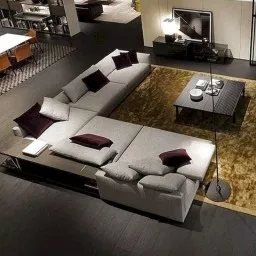 Decorate Homes With A Luxury Modern Corner Sofa Sets (14 in Floor Seating Living Room