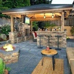 ✓60 Amazing Small Diy Outdoor Patio Ideas On A Budget 33 within Backyard Kitchen Ideas