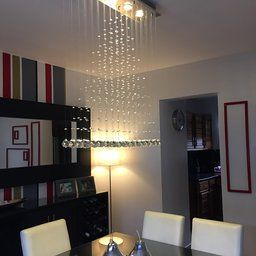 Ella Fashion® Contemporary Flush Mount Modern Crystal Rain for Modern Living Room Lighting