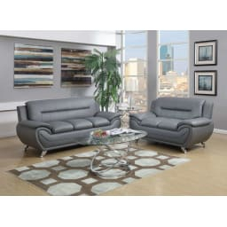 Global Trading Unlimited | Goedeker'S regarding Gray Leather Living Room Set