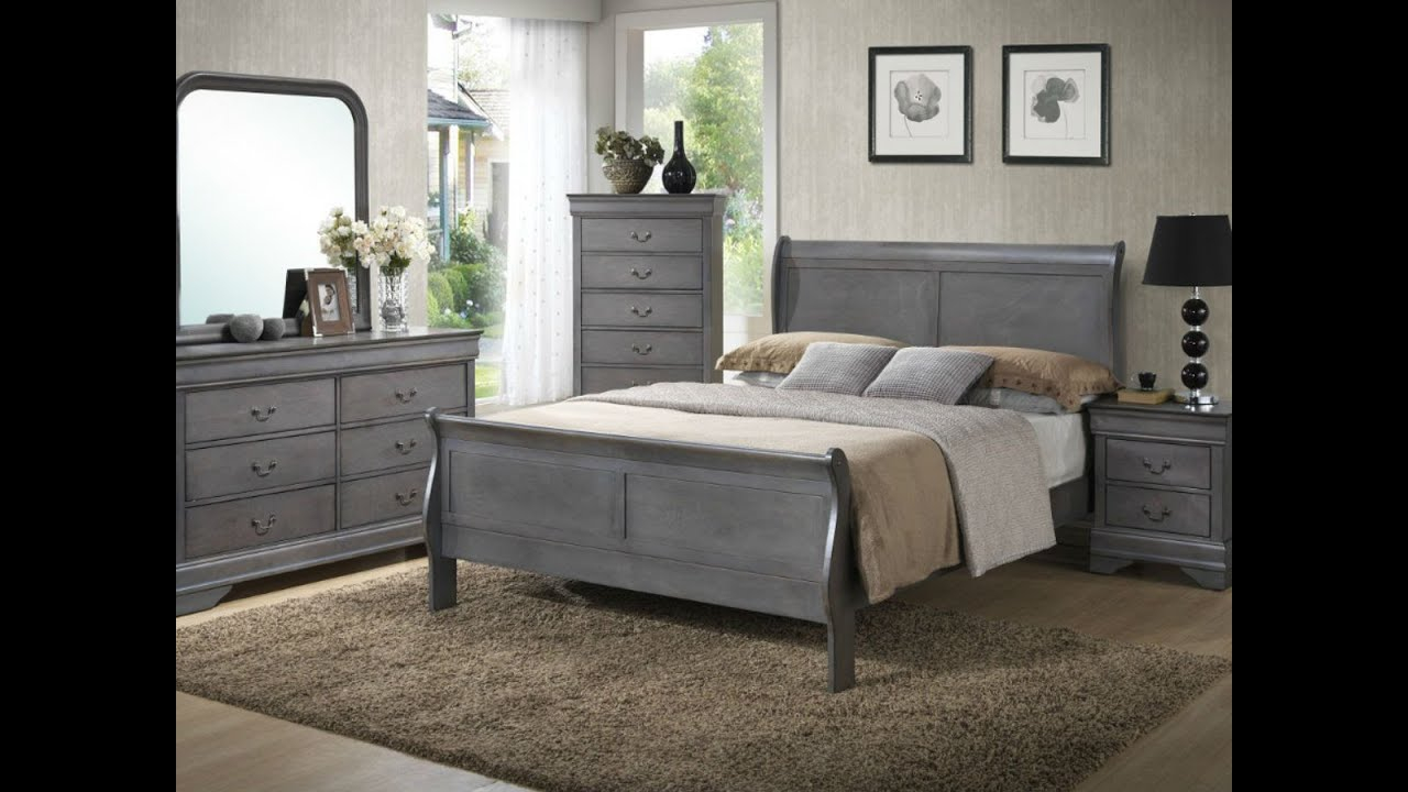 Gray Louis Phillippe Bedroom From Seaboard Bedding And Furniture in Seaboard Bedding And Furniture