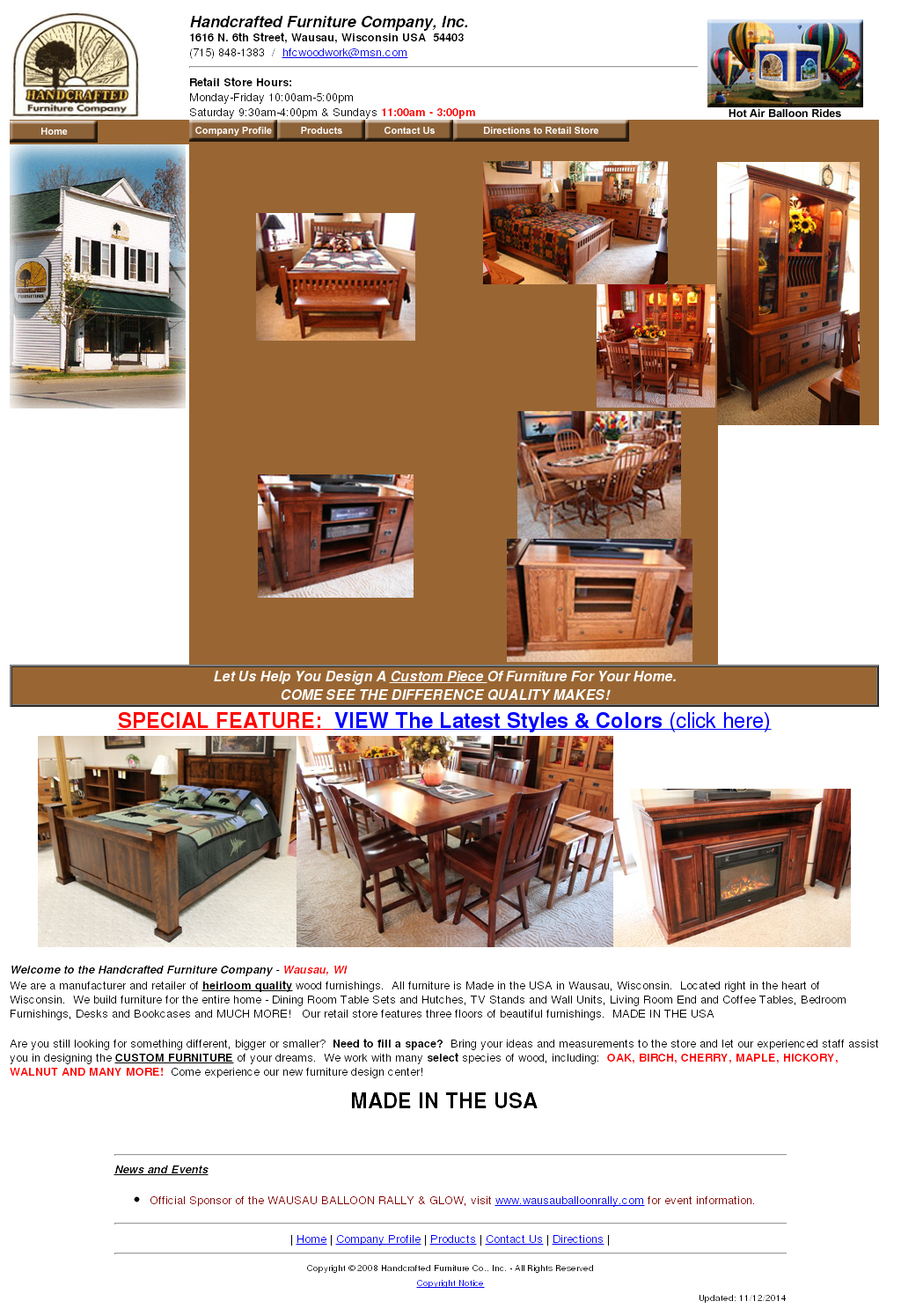 Handcrafted Furniture Balloon Competitors, Revenue And pertaining to Furniture Stores In Wausau Wi