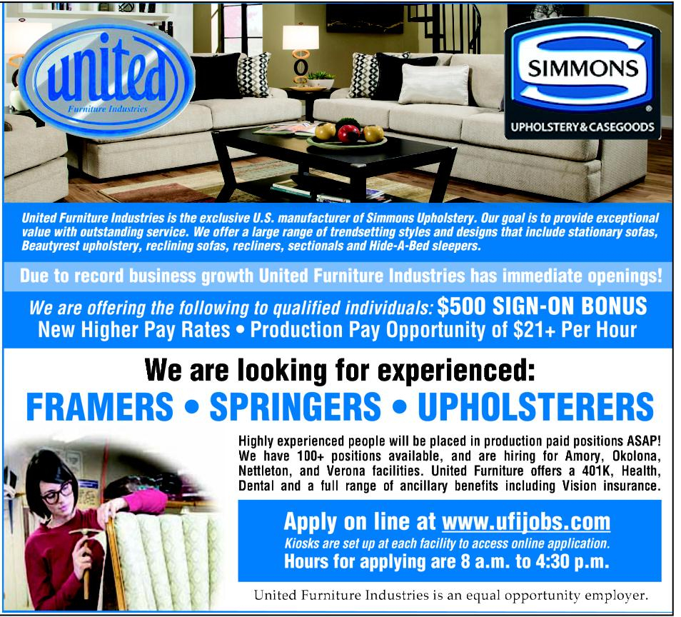 Hiring For Upholsterers At United Furniture Industries (Tg with United Furniture Nettleton Ms