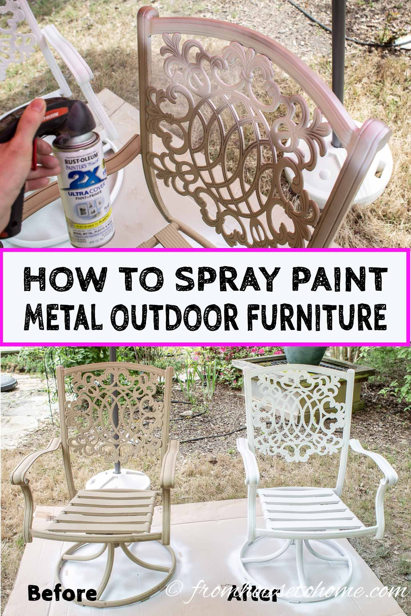 How To Paint Metal Patio Furniture (With Images) | Painting with How To Paint Metal Furniture