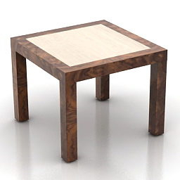 Living Room Square Coffee Table Free 3D Model - .3Ds inside Square Living Room Table