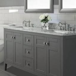 Maili 60&quot; Double Bathroom Vanity Set Ancerre Designs Base regarding Pictures Of Bathroom Vanities