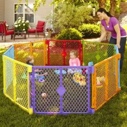 North States Superyard Colorplay 8 Panel Review * Safer intended for Baby Gate For Living Room