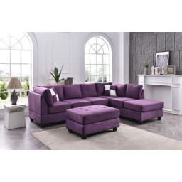 Sectional Sofas &amp; L-Shaped Couches | Goedeker'S inside Purple Sofas Living Rooms