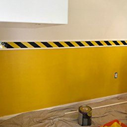 Tapix Black &amp; Yellow Hazard Warning Safety Stripe Tape • 3 within Blue And Yellow Bathroom Decor