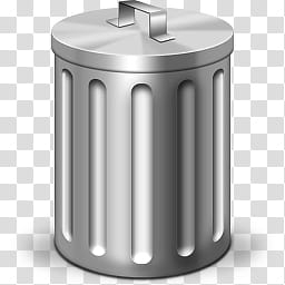 Trash Can Icon, Cylindrical Gray Stainless Steel Trash Bin within Bathroom Garbage Can With Lid