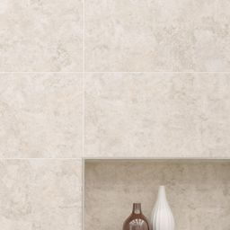 Wickes Shale Travertine Beige Ceramic Tile 600 X 300Mm for 2017 Bathroom Tile Trends