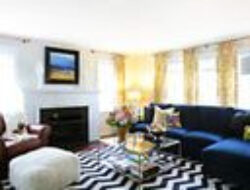 Grey Blue Yellow Living Room