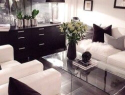 Black And White Small Living Room Design