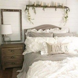 42 Romantic Rustic Farmhouse Bedroom Design And Decorations pertaining to Modern Farmhouse Bedroom Design