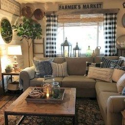 43 Gorgeous Farmhouse Living Room Decor Design Ideas (With inside Living Room Interior Design Pinterest