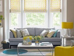 Grey Yellow Living Room Design