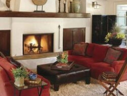 Living Room Design With Brown Leather Sofa
