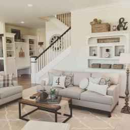 68 Inspiring Farmhouse Living Room Design Ideas | Elegant for Living Room Sofa Wall Design