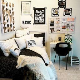 75 Cute Dorm Room Decorating Ideas On A Budget | Cute Dorm within Black White Grey Living Room Design