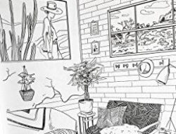 Interior Design Bedroom Sketches One Point Perspective