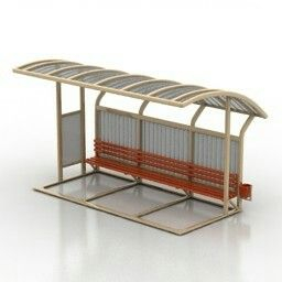 Bus Stop 3D Model Free Download | Bus Stop, 3D Visualization with Alna Furniture Design