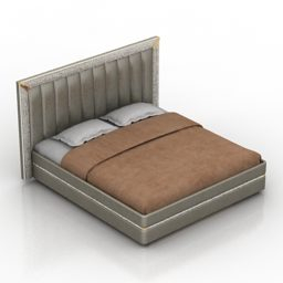 Double Bed Pozitano Design Free 3D Model - .3Ds, .Gsm intended for Bedroom Furniture Design Software