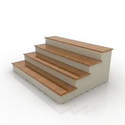 Download 3D Stairs | House 3D Model, Stairs, Sketchup Model for 1 Bhk Flat Furniture Design