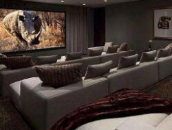 Living Room With Home Theater Design