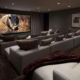 Home Cinema164 #Movieroomdecor | Home Cinema Room, Home with Living Room With Home Theater Design