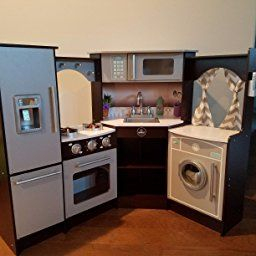 Kidkraft Ultimate Corner Play Kitchen Set, White | Kamer pertaining to Kitchen Design Ideas With Black Appliances