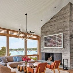 Leroy Street Studio Created This Modern Cape Cod Retreat pertaining to Cape Cod Living Room Design