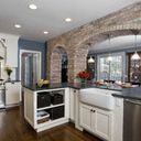 Like The Brick Arches. (With Images) | Brick Wall Kitchen for Open Space Kitchen And Living Room Design