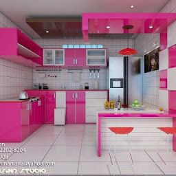 Pin On Office Tables with regard to Pink Kitchen Design