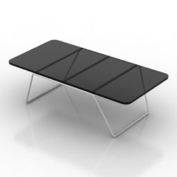 Rectangle Black Glass Table Ella Free 3D Model - .3Ds, .Gsm with regard to Hay Design Outdoor Furniture